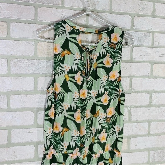 Joie Sabera Silk Miss Green Floral Print Dress Size M - Picture 11 of 12